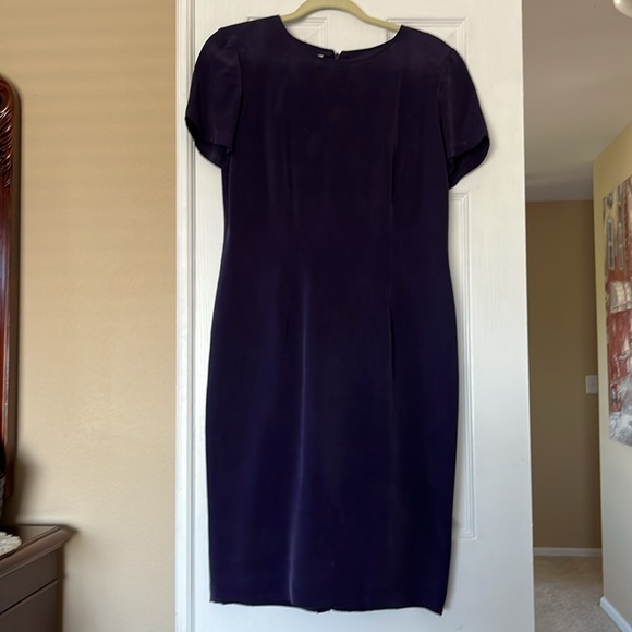 Dana Buchman Deep Purple Silk Blazer and Dress Set sz 8 - Picture 4 of 5